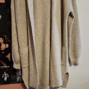 Women's Beige Sweater Cardigan